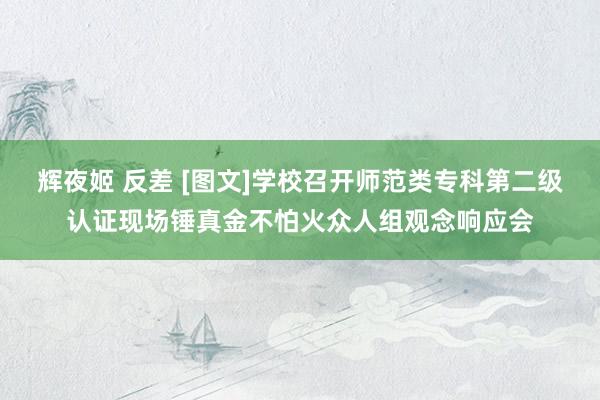 辉夜姬 反差 [图文]学校召开师范类专科第二级认证现场锤真金不怕火众人组观念响应会